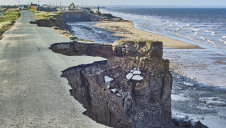 Pictured: Coastal erosion threatening infrastructure in Yorkshire